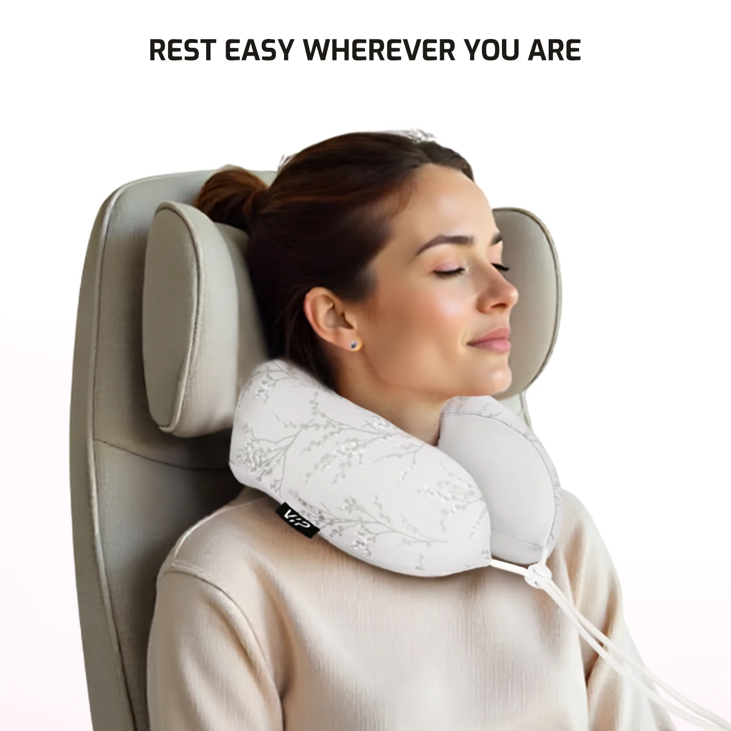 VIP LUXE COMFORT NECK PILLOW BEIGE - Image 5