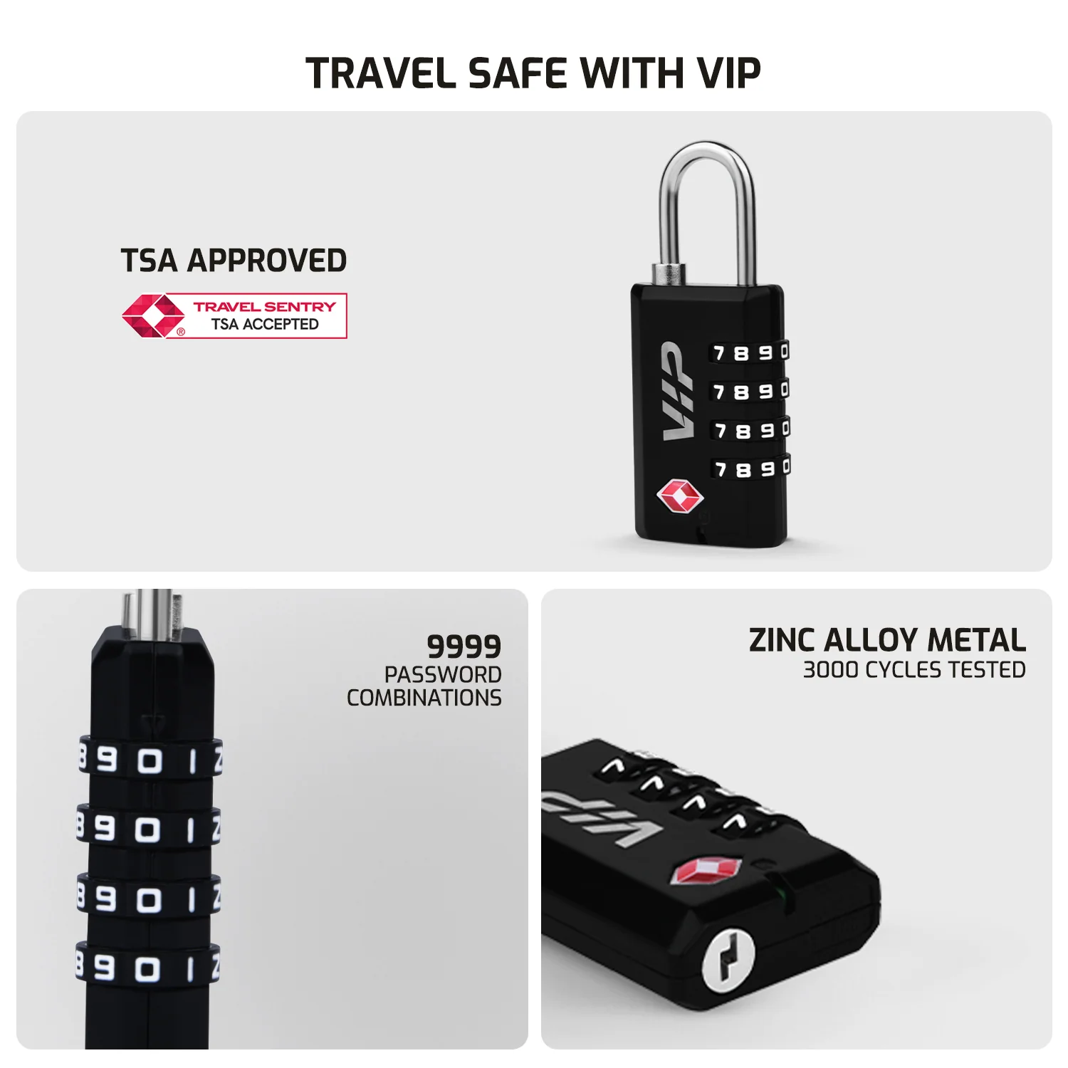 VIP SECURE PRO TSA PAD LOCK ( PACK OF 2) - Image 6